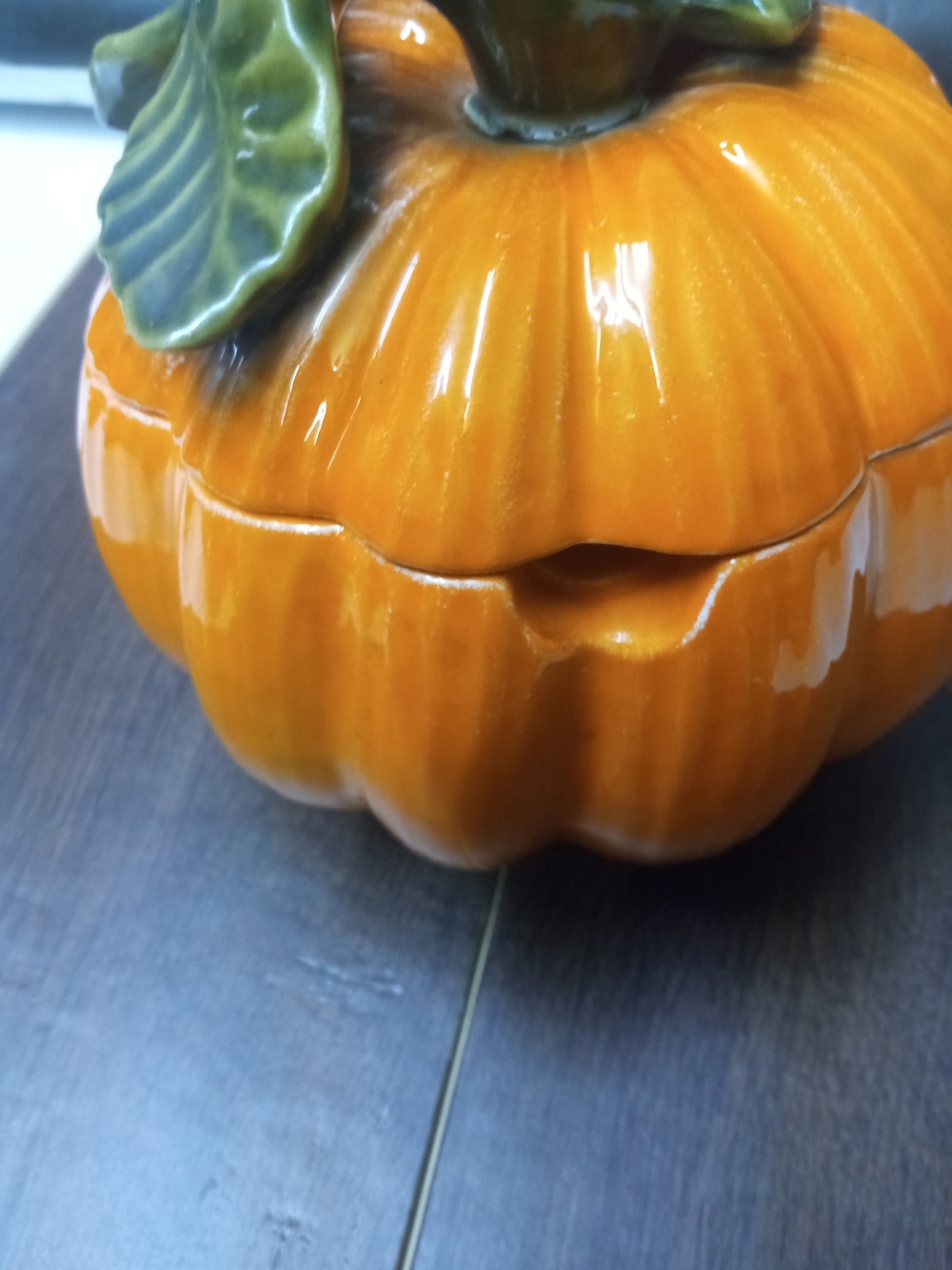 Sally wilson Ceramic Pumpkin Decorative Jar - Orange